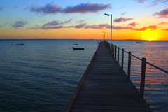 Jetty at sunset